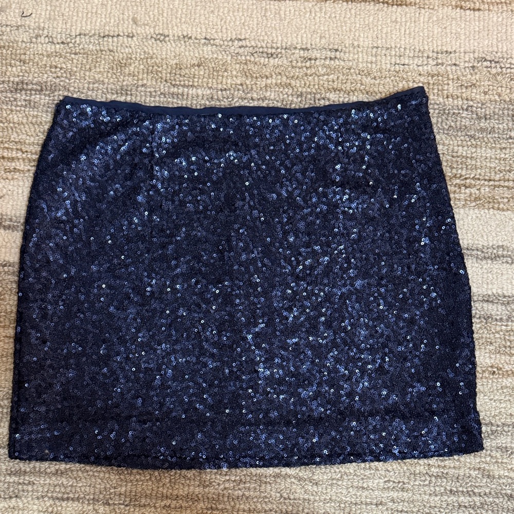 NWT GAP Navy Sequin Mini Skirt